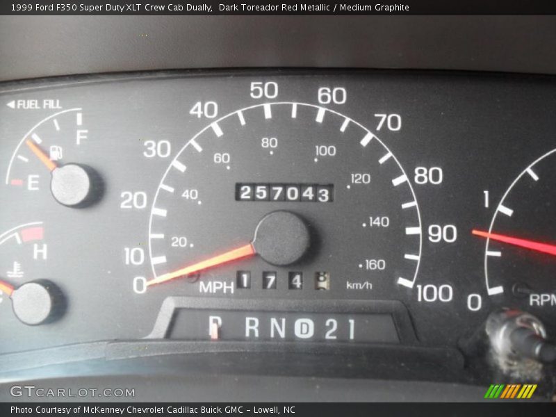 Dark Toreador Red Metallic / Medium Graphite 1999 Ford F350 Super Duty XLT Crew Cab Dually