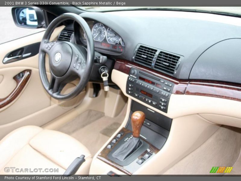 Black Sapphire Metallic / Beige 2001 BMW 3 Series 330i Convertible