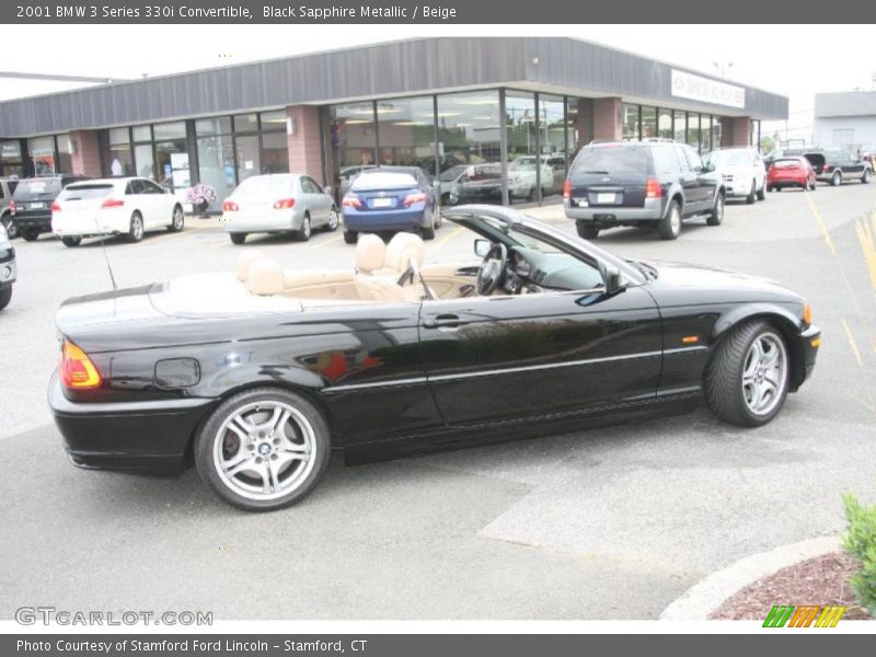 Black Sapphire Metallic / Beige 2001 BMW 3 Series 330i Convertible