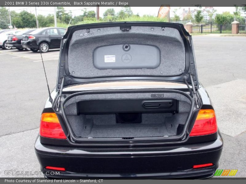 Black Sapphire Metallic / Beige 2001 BMW 3 Series 330i Convertible