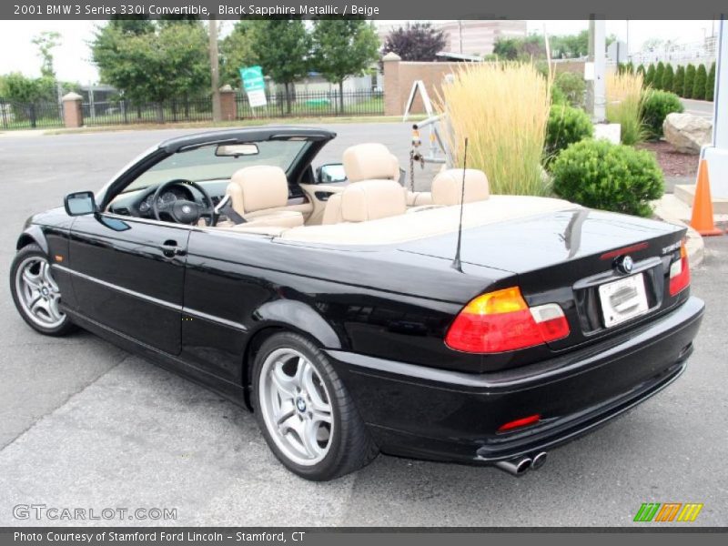 Black Sapphire Metallic / Beige 2001 BMW 3 Series 330i Convertible