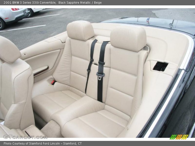 Black Sapphire Metallic / Beige 2001 BMW 3 Series 330i Convertible
