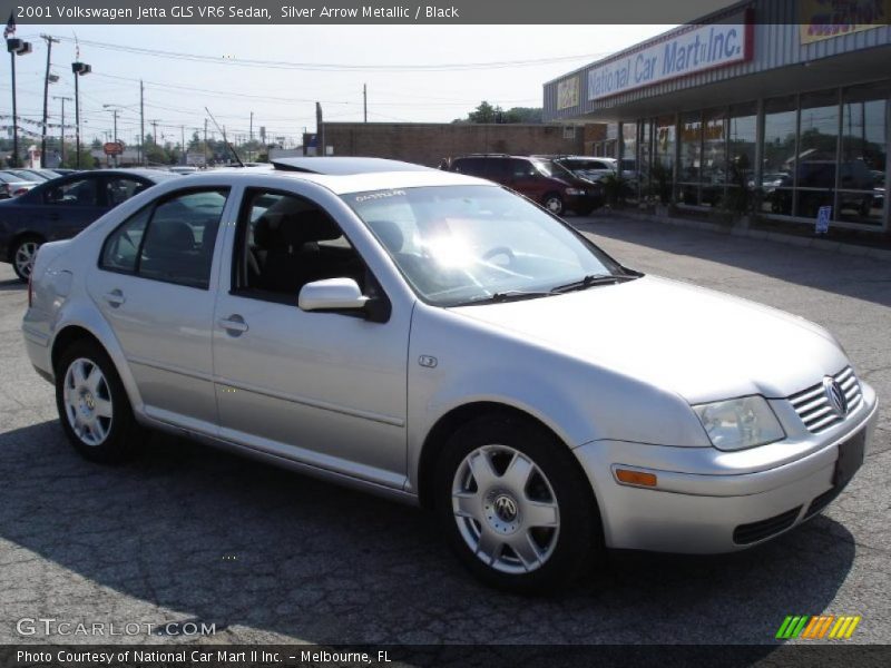 Silver Arrow Metallic / Black 2001 Volkswagen Jetta GLS VR6 Sedan