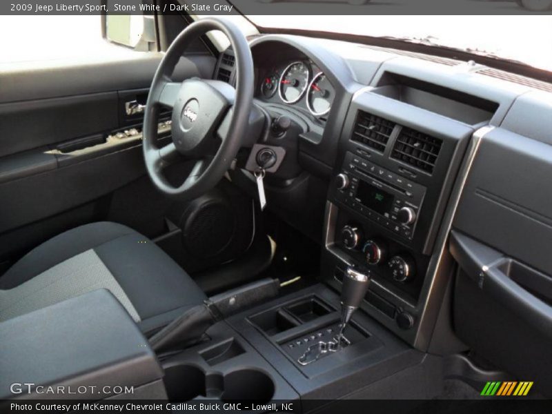 Stone White / Dark Slate Gray 2009 Jeep Liberty Sport