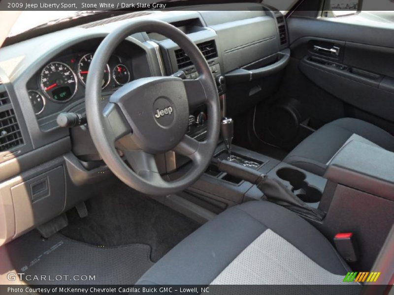 Stone White / Dark Slate Gray 2009 Jeep Liberty Sport
