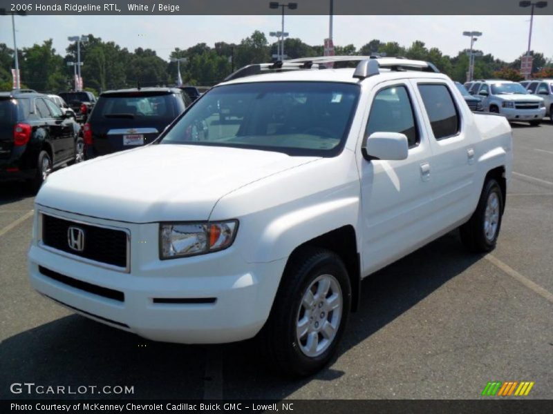 White / Beige 2006 Honda Ridgeline RTL