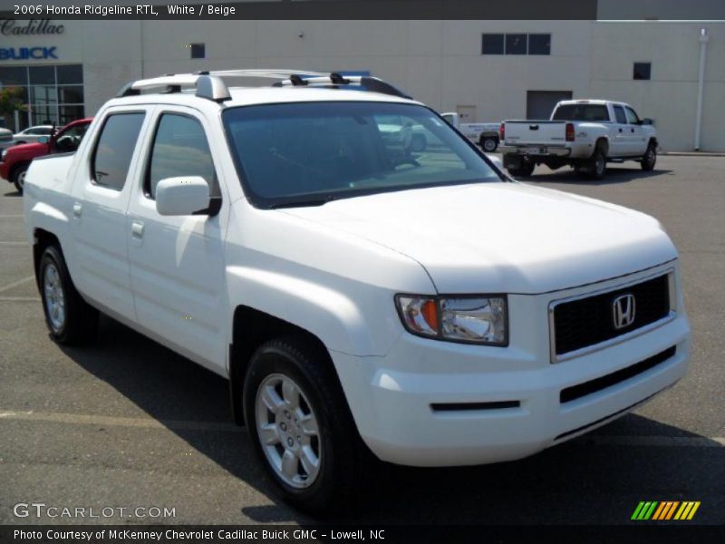 White / Beige 2006 Honda Ridgeline RTL