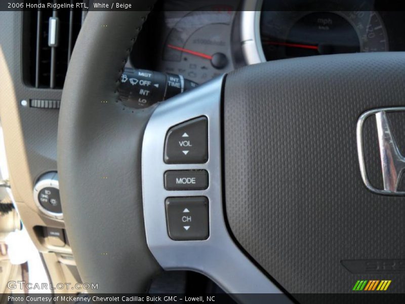 White / Beige 2006 Honda Ridgeline RTL