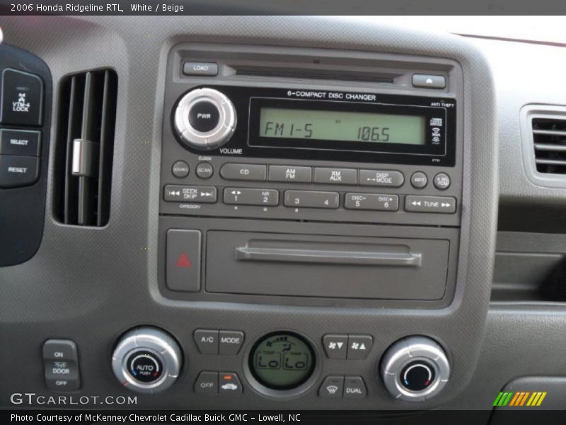 White / Beige 2006 Honda Ridgeline RTL