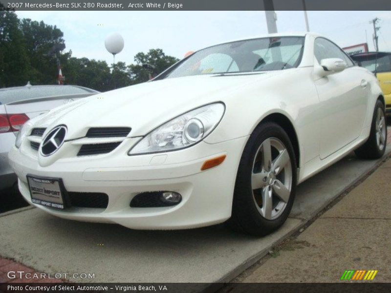 Arctic White / Beige 2007 Mercedes-Benz SLK 280 Roadster