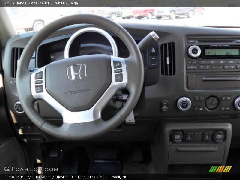 White / Beige 2006 Honda Ridgeline RTL