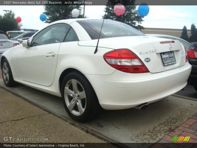 Arctic White / Beige 2007 Mercedes-Benz SLK 280 Roadster