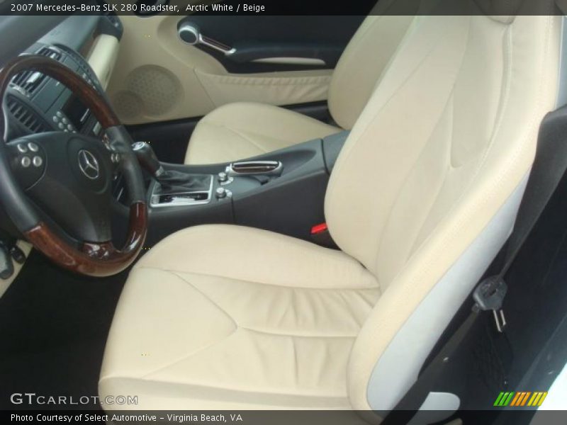 Arctic White / Beige 2007 Mercedes-Benz SLK 280 Roadster