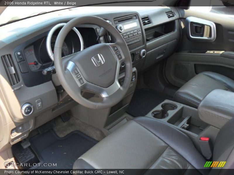 White / Beige 2006 Honda Ridgeline RTL