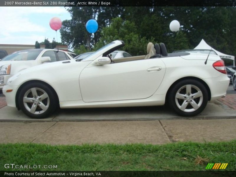 Arctic White / Beige 2007 Mercedes-Benz SLK 280 Roadster