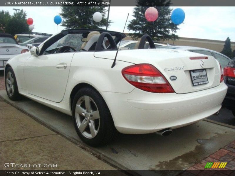 Arctic White / Beige 2007 Mercedes-Benz SLK 280 Roadster