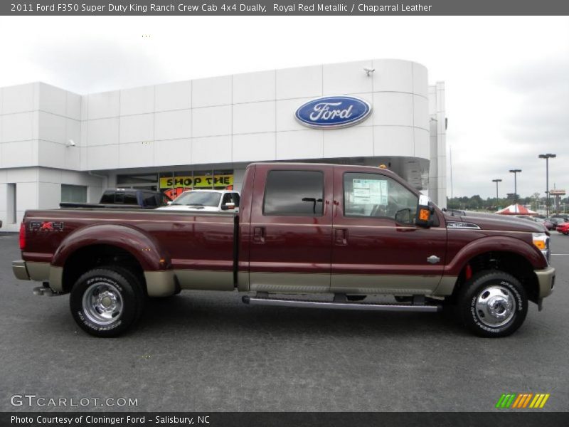 Royal Red Metallic / Chaparral Leather 2011 Ford F350 Super Duty King Ranch Crew Cab 4x4 Dually