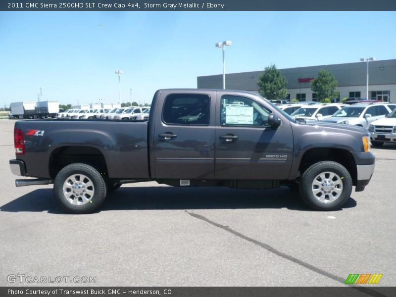 Storm Gray Metallic / Ebony 2011 GMC Sierra 2500HD SLT Crew Cab 4x4