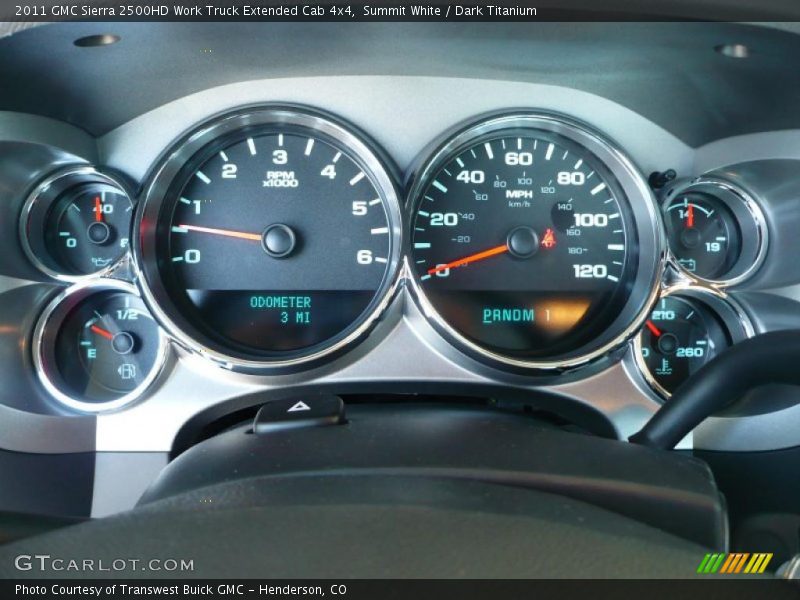 Summit White / Dark Titanium 2011 GMC Sierra 2500HD Work Truck Extended Cab 4x4
