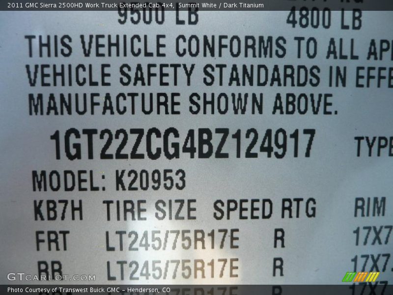Summit White / Dark Titanium 2011 GMC Sierra 2500HD Work Truck Extended Cab 4x4