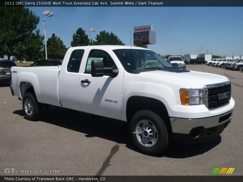 Summit White / Dark Titanium 2011 GMC Sierra 2500HD Work Truck Extended Cab 4x4