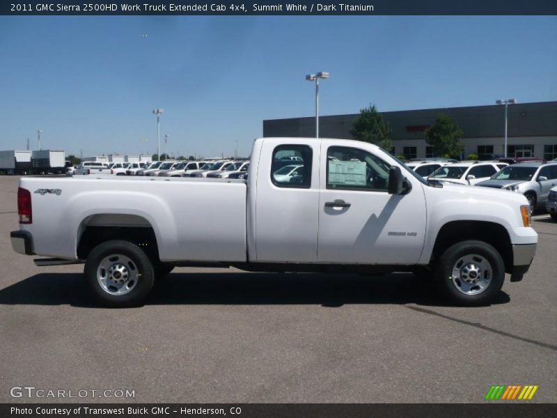 Summit White / Dark Titanium 2011 GMC Sierra 2500HD Work Truck Extended Cab 4x4