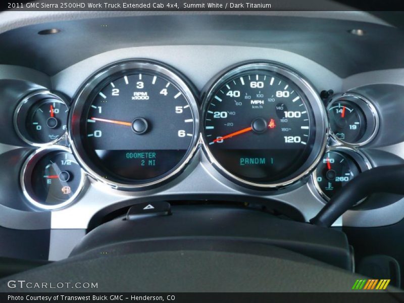 Summit White / Dark Titanium 2011 GMC Sierra 2500HD Work Truck Extended Cab 4x4