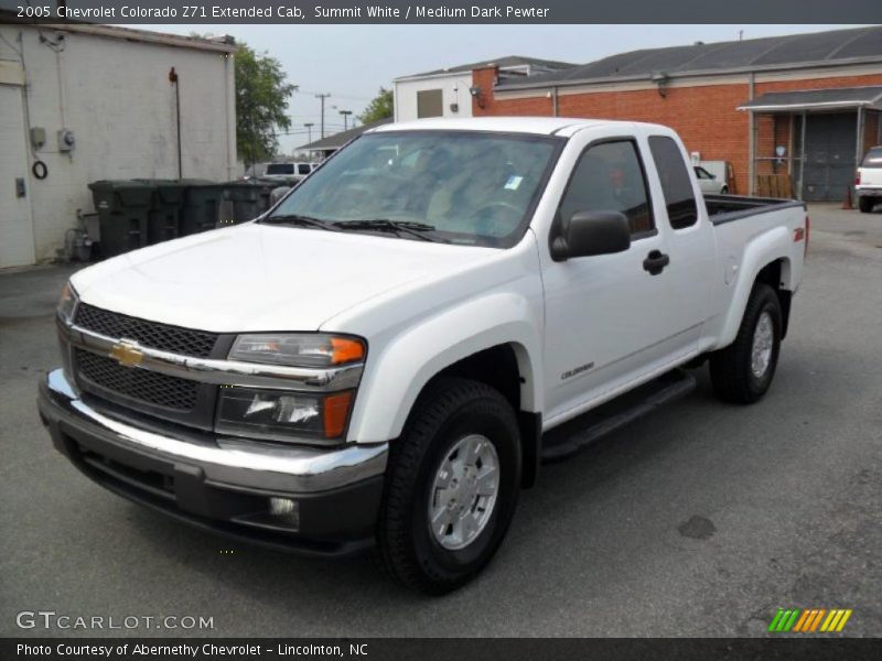 Summit White / Medium Dark Pewter 2005 Chevrolet Colorado Z71 Extended Cab