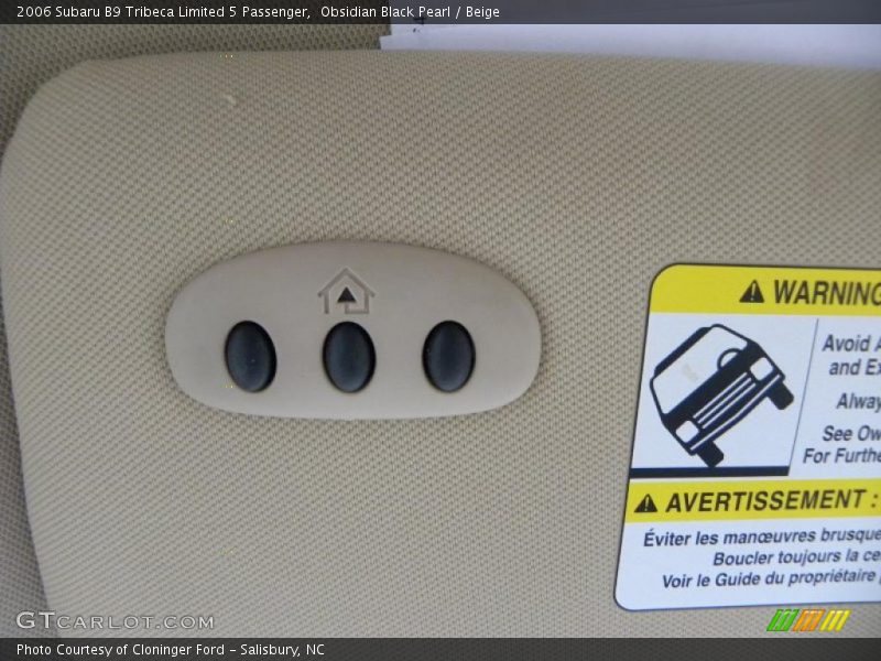 Obsidian Black Pearl / Beige 2006 Subaru B9 Tribeca Limited 5 Passenger