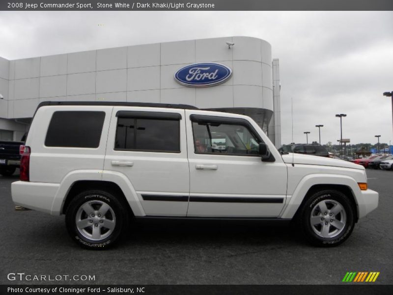 Stone White / Dark Khaki/Light Graystone 2008 Jeep Commander Sport