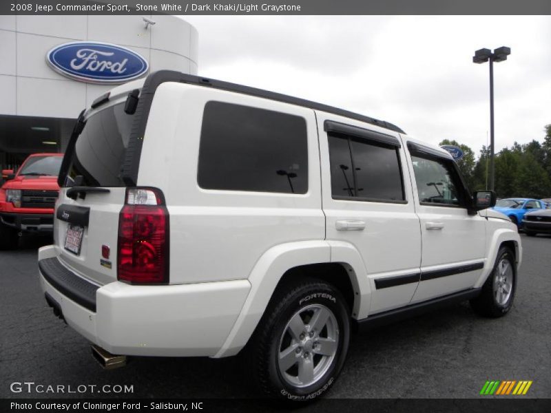 Stone White / Dark Khaki/Light Graystone 2008 Jeep Commander Sport