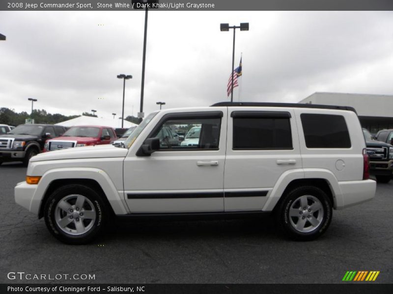 Stone White / Dark Khaki/Light Graystone 2008 Jeep Commander Sport