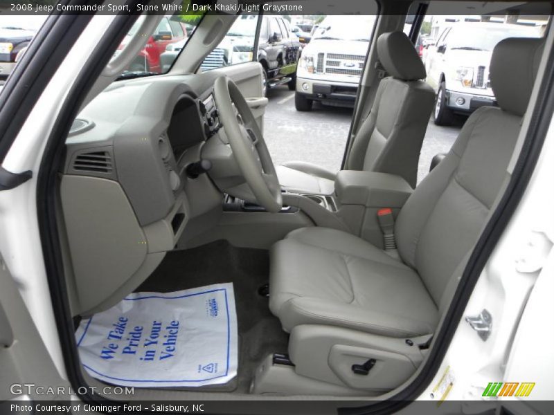 Stone White / Dark Khaki/Light Graystone 2008 Jeep Commander Sport