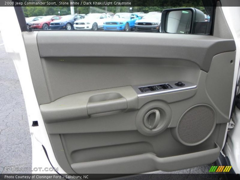 Stone White / Dark Khaki/Light Graystone 2008 Jeep Commander Sport