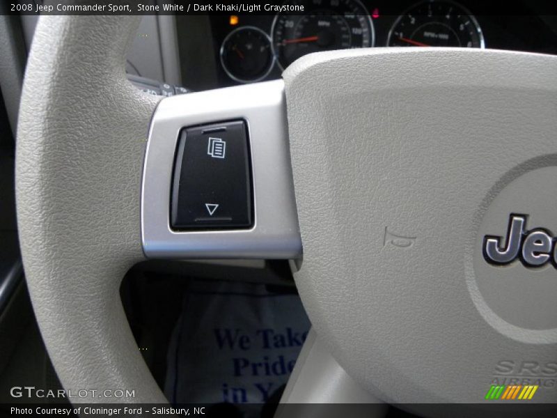 Stone White / Dark Khaki/Light Graystone 2008 Jeep Commander Sport