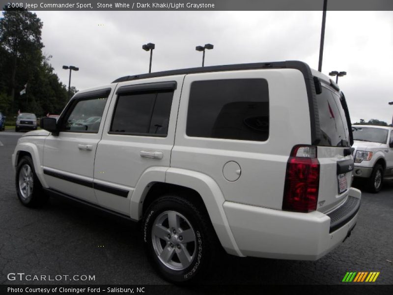 Stone White / Dark Khaki/Light Graystone 2008 Jeep Commander Sport