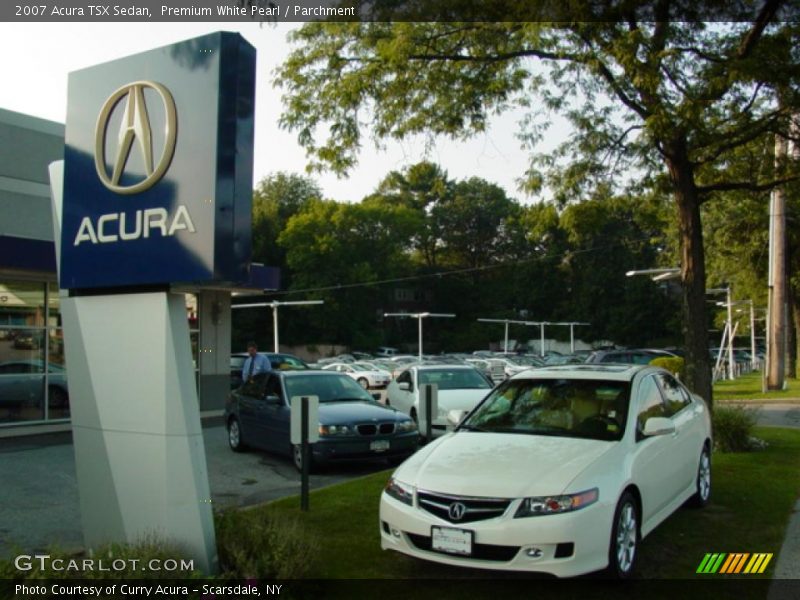Premium White Pearl / Parchment 2007 Acura TSX Sedan