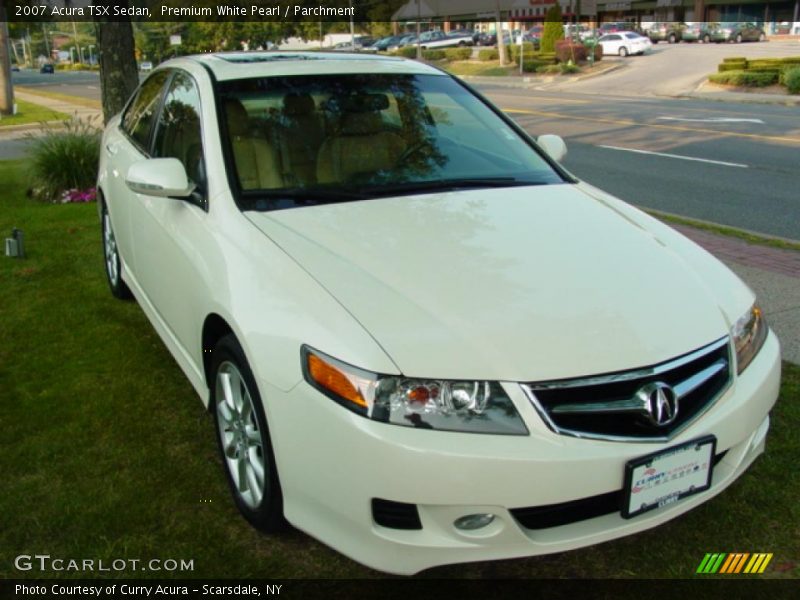 Premium White Pearl / Parchment 2007 Acura TSX Sedan