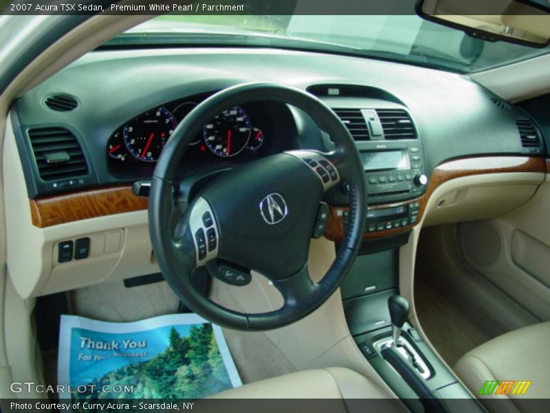 Premium White Pearl / Parchment 2007 Acura TSX Sedan