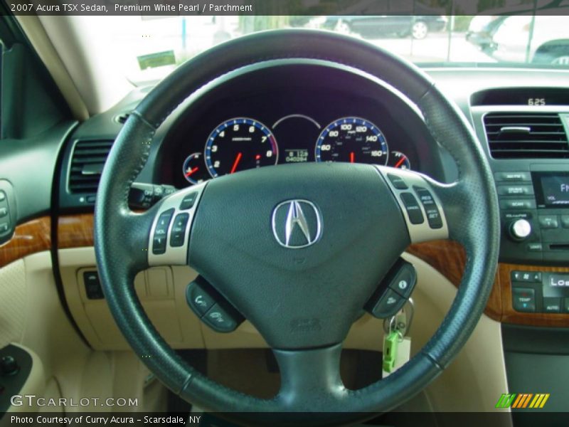 Premium White Pearl / Parchment 2007 Acura TSX Sedan