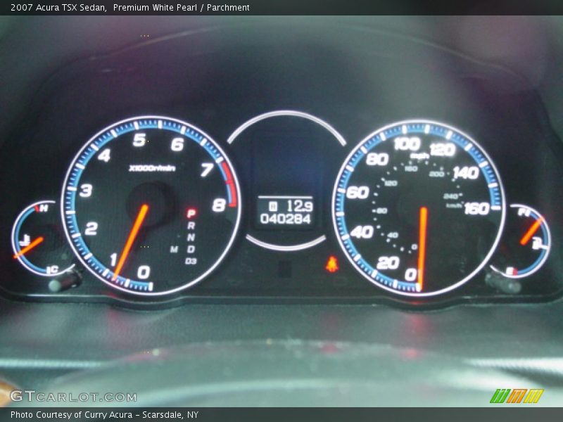 Premium White Pearl / Parchment 2007 Acura TSX Sedan