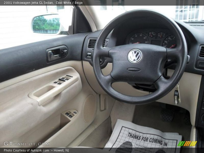 Cool White / Beige 2001 Volkswagen Jetta GL Sedan