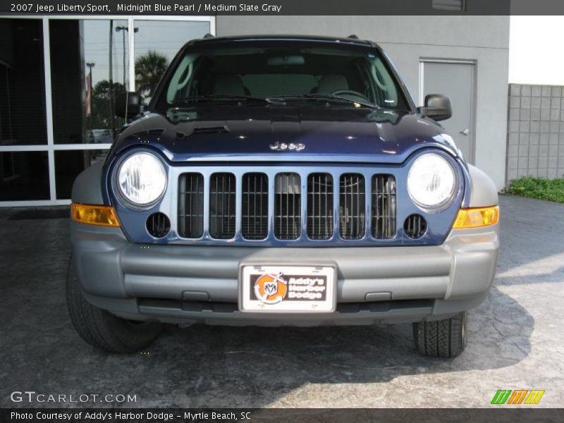Midnight Blue Pearl / Medium Slate Gray 2007 Jeep Liberty Sport
