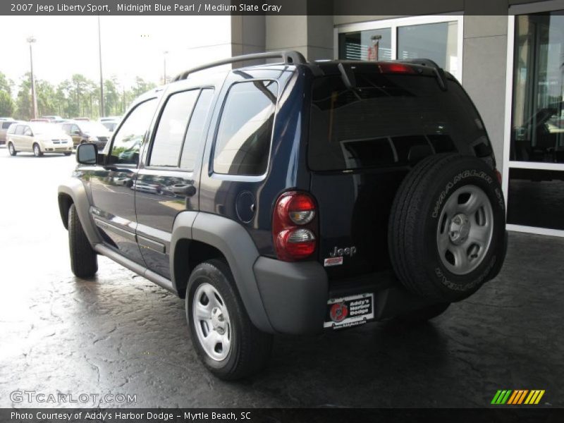 Midnight Blue Pearl / Medium Slate Gray 2007 Jeep Liberty Sport