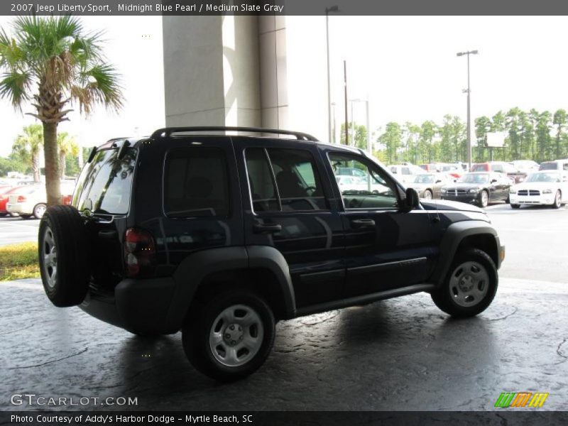 Midnight Blue Pearl / Medium Slate Gray 2007 Jeep Liberty Sport