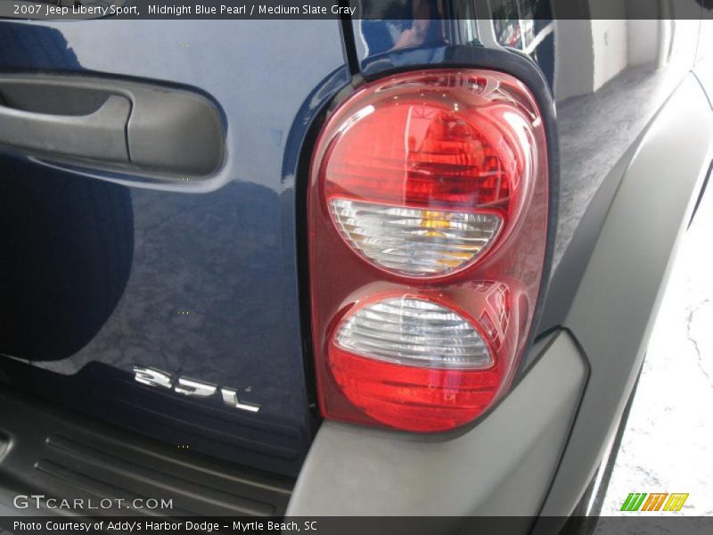 Midnight Blue Pearl / Medium Slate Gray 2007 Jeep Liberty Sport