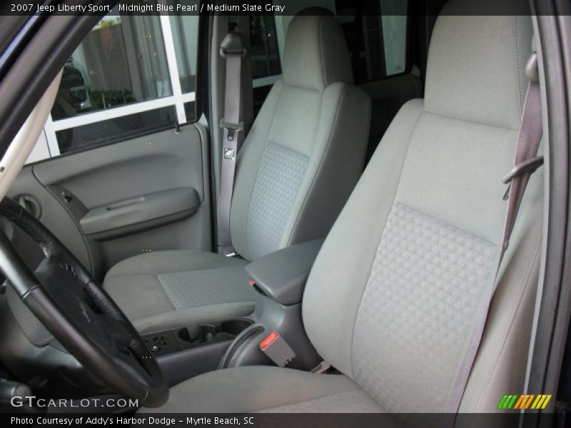 Midnight Blue Pearl / Medium Slate Gray 2007 Jeep Liberty Sport