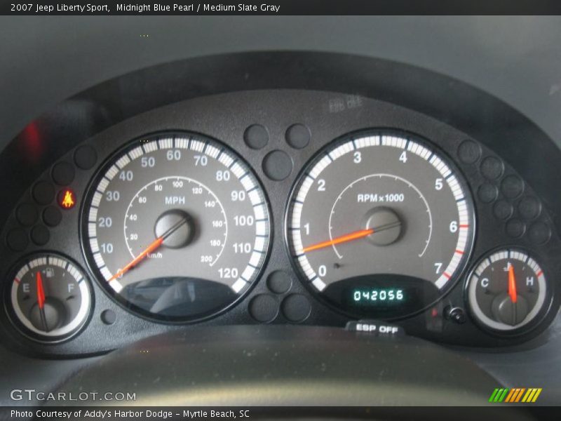 Midnight Blue Pearl / Medium Slate Gray 2007 Jeep Liberty Sport