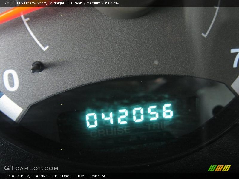 Midnight Blue Pearl / Medium Slate Gray 2007 Jeep Liberty Sport