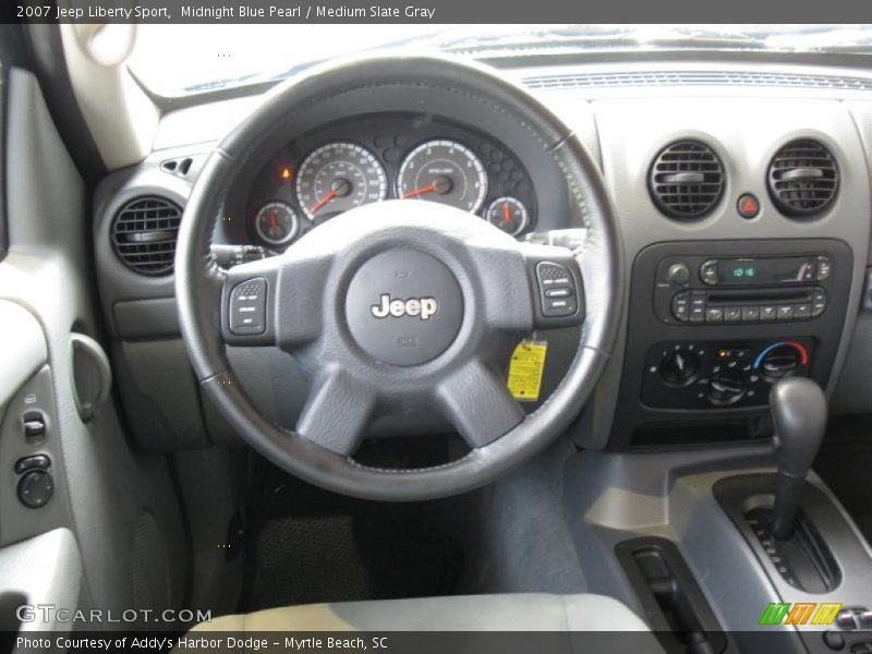 Midnight Blue Pearl / Medium Slate Gray 2007 Jeep Liberty Sport